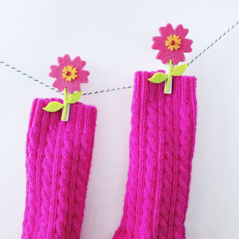Pink Socks on a Line