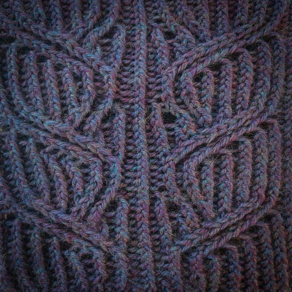Close up of paisley lace pattern