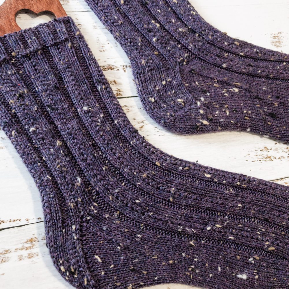 tweed yarn socks