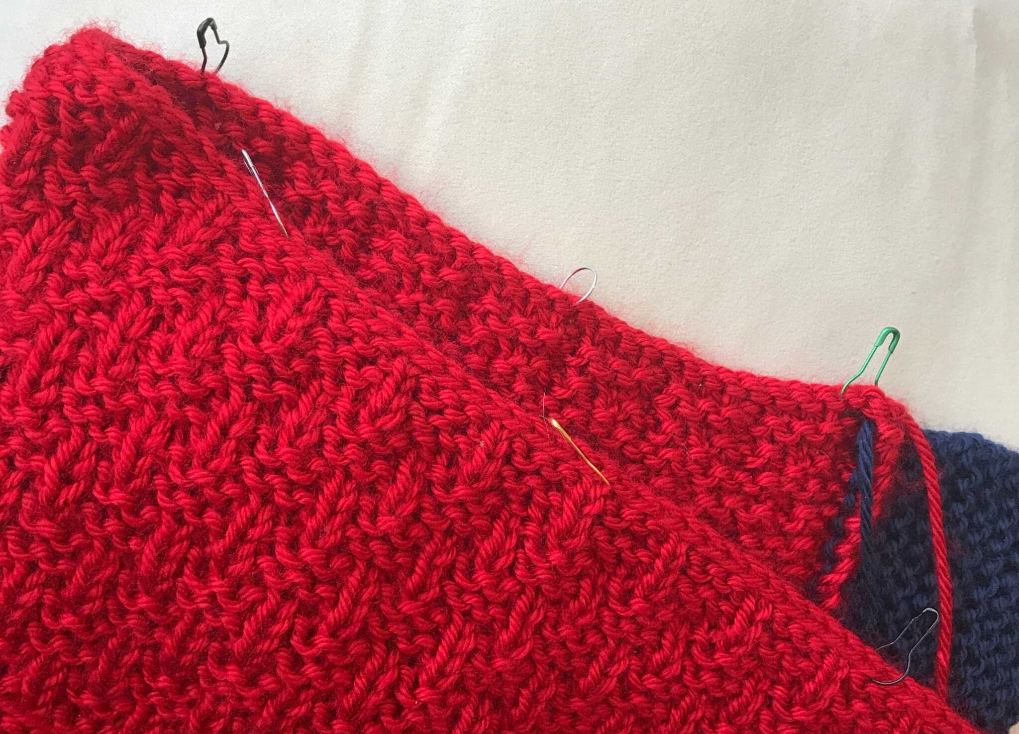 Picking up Stitches on Long Edges
