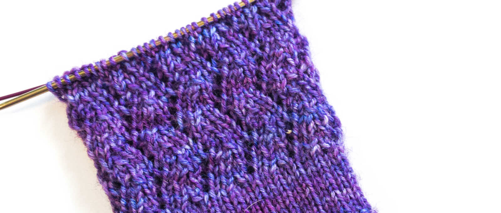 Sock WIP in Purple Yarn - Knit Picks Muse
