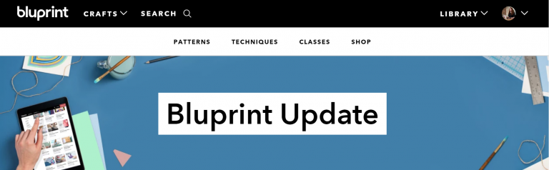 screenshot of bluprint update announcement