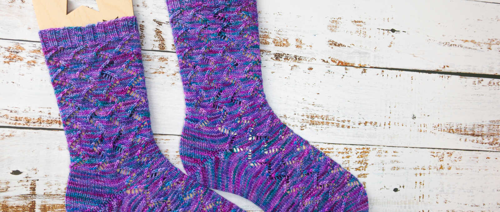 purple-pink lace socks