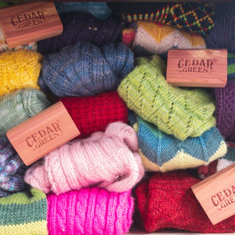 Cedar Blocks to Store Knitted Items and Protect from Bugs