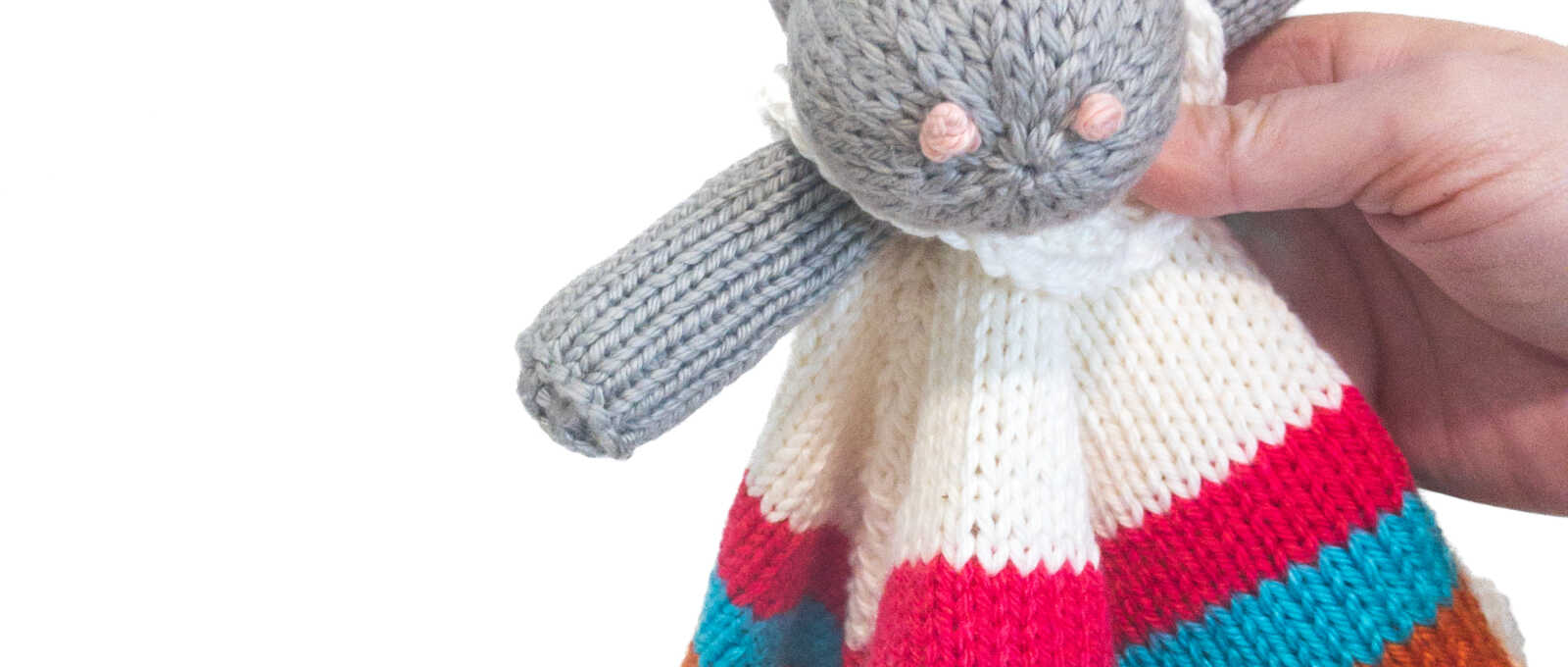 Knitted Baby Gift Hippo Lovey