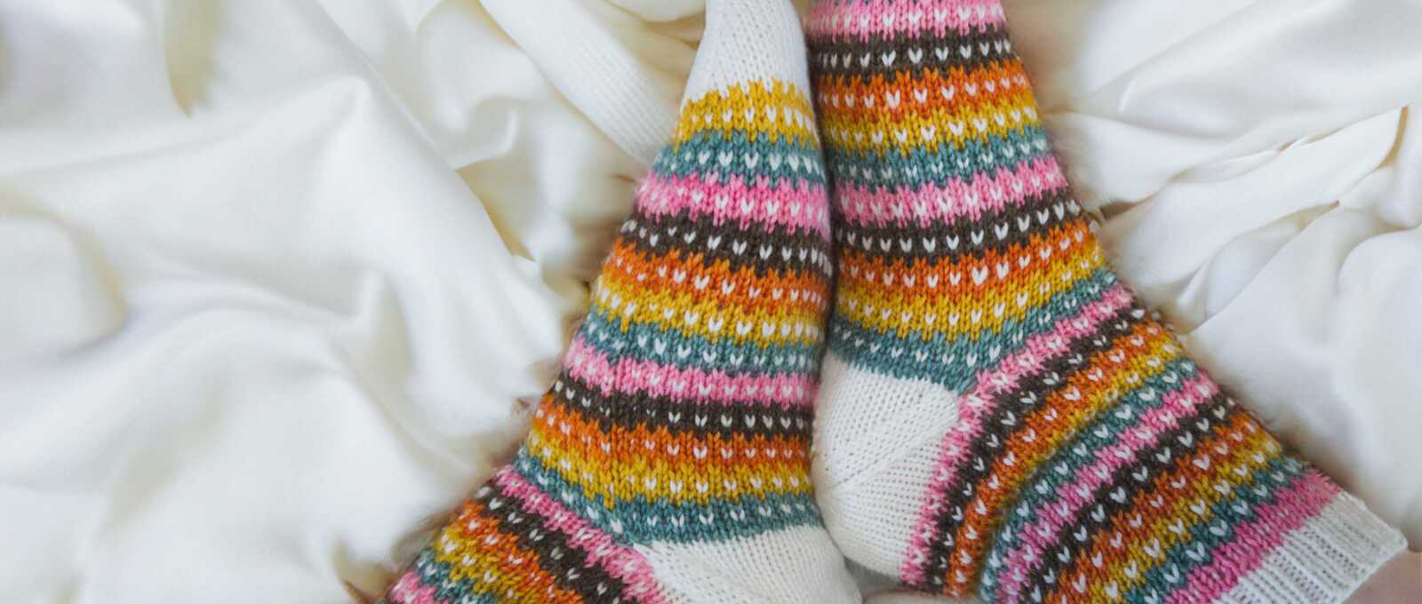 Fair Isle Socks Made from Mini Skeins