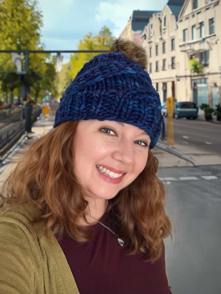 Sidewinder Beanie - Knitted Hat Using Malabrigo Rasta
