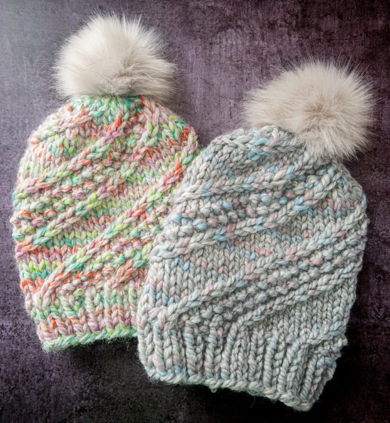 Thick and Quick Knitting Pattern Sidewinder Beanie