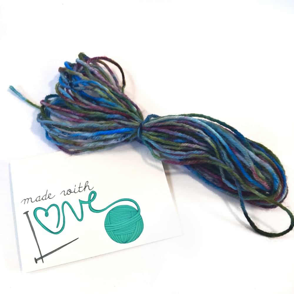 handmade with love knitted gift enclosure card