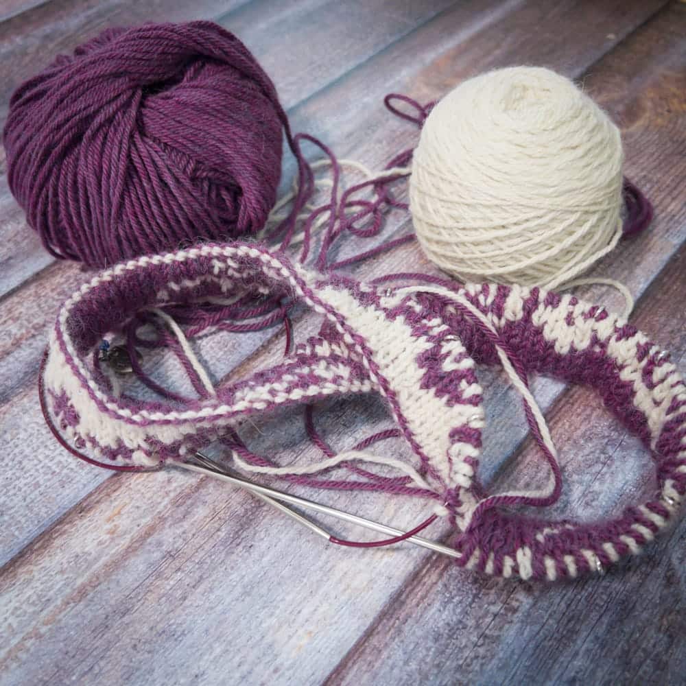 Knitted Earwarmer in progress