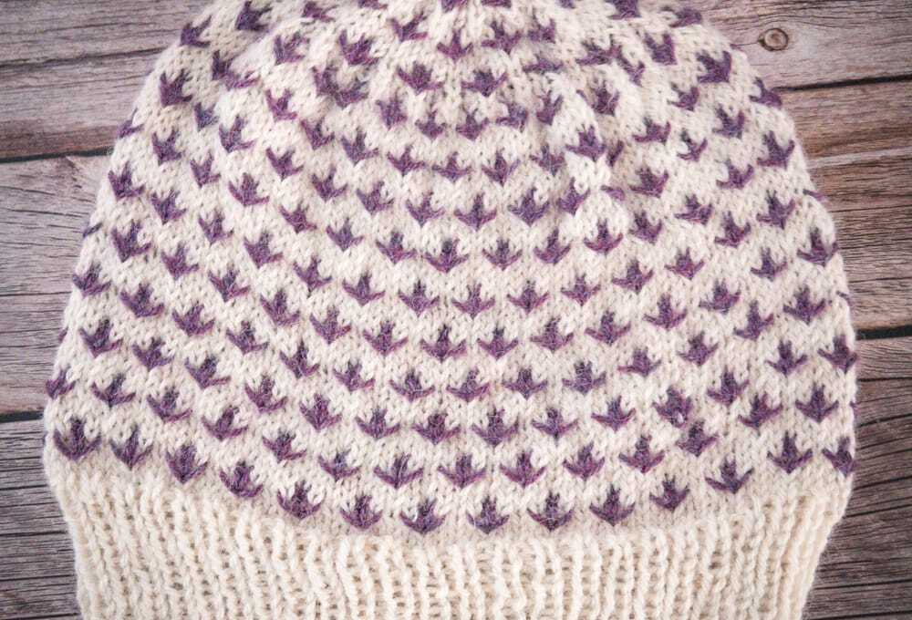 A watery tart hat - knitted hat with alpaca farmstand yarn and knit picks alpaca cloud