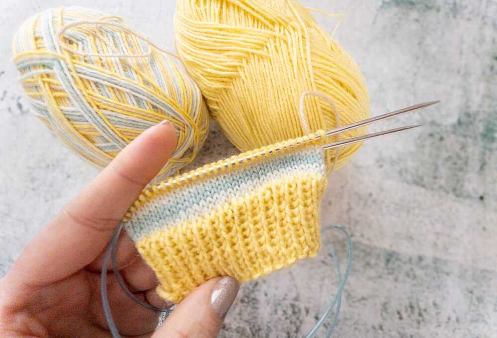 Knitting socks from Knit Picks Felicini