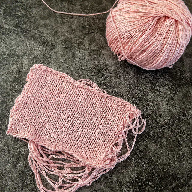 Swatching a sweater