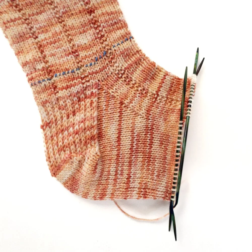 Inserting a lifeline in a sock.
