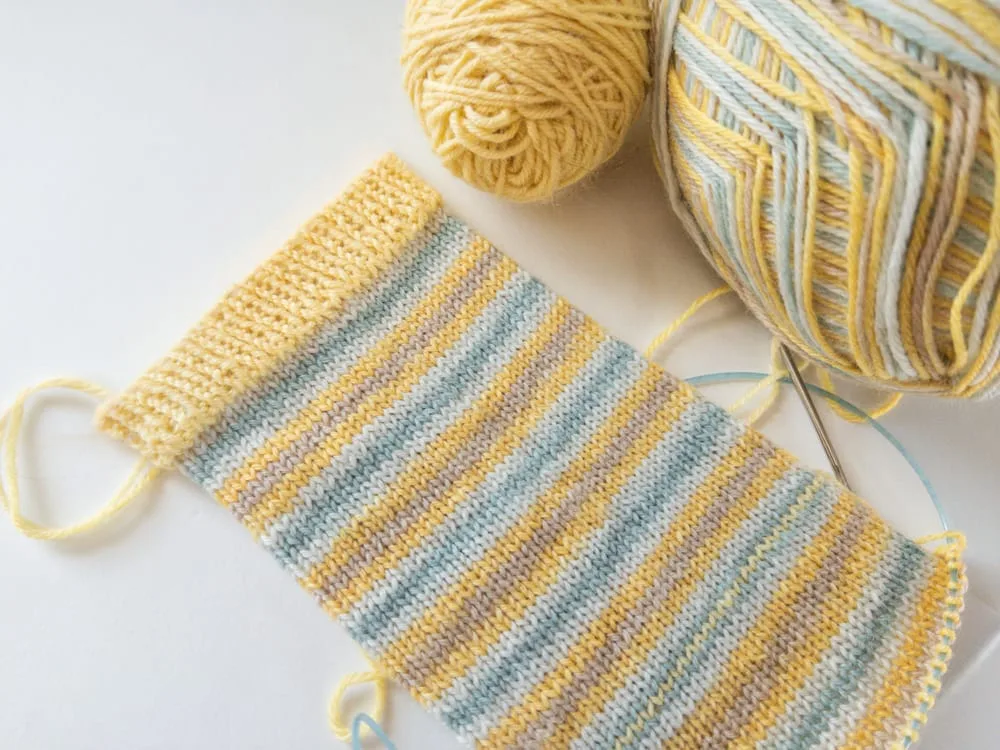 Striped sock WIP.