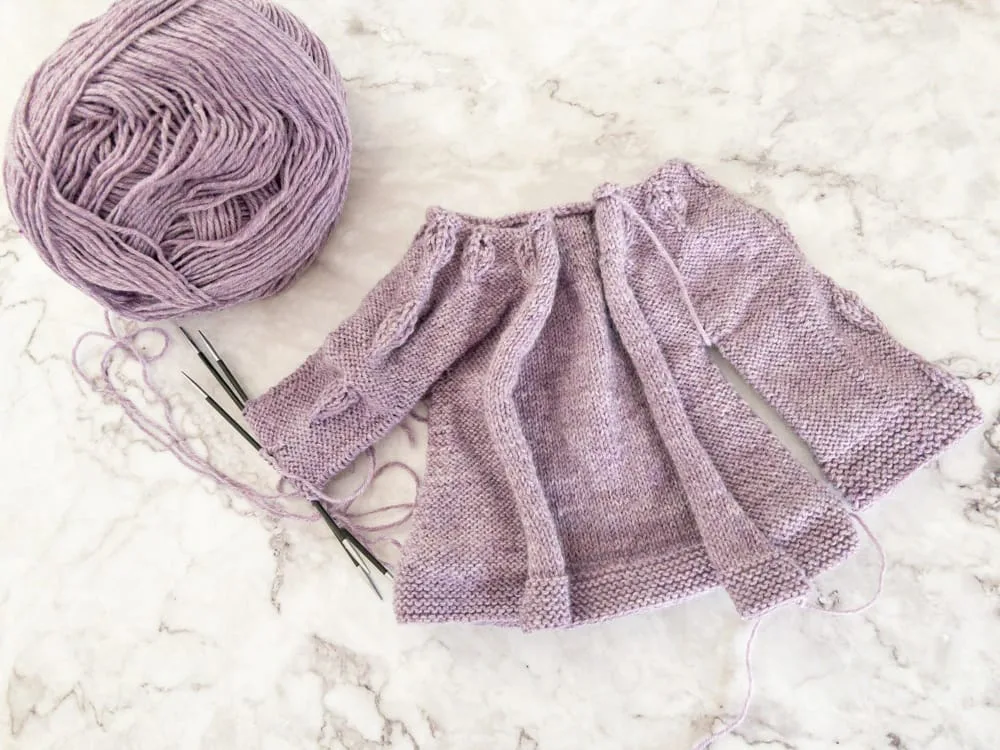 knitted doll cardigan